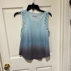 Mudd Blue and Gray Ombre Tank Top